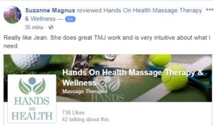 Jean Rowe Cary massage therapist at Hands On Health
